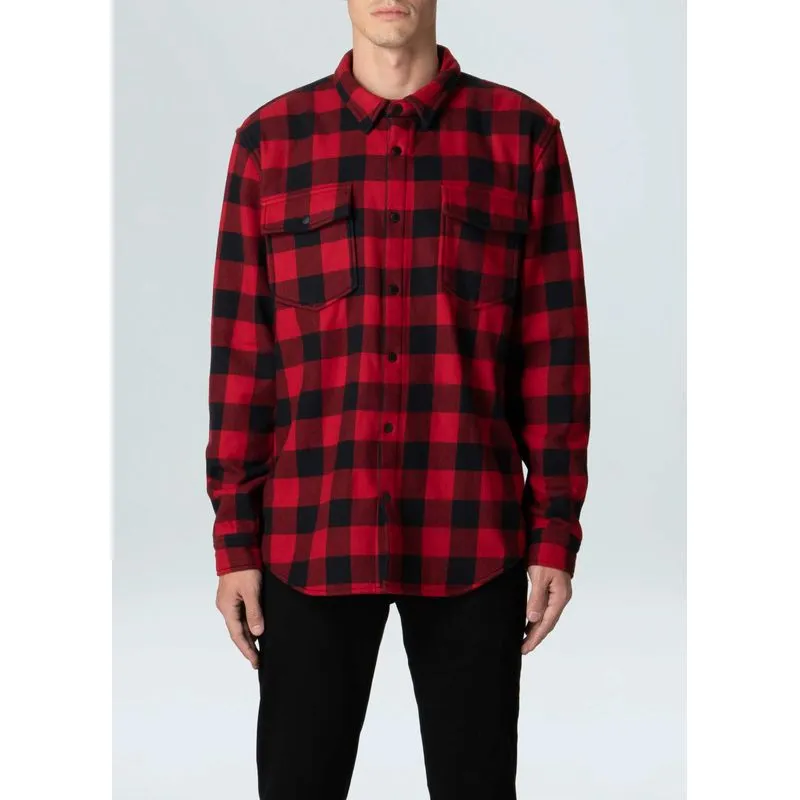 Overshirt xadrez Overshirt masculina xadrez - preto - P