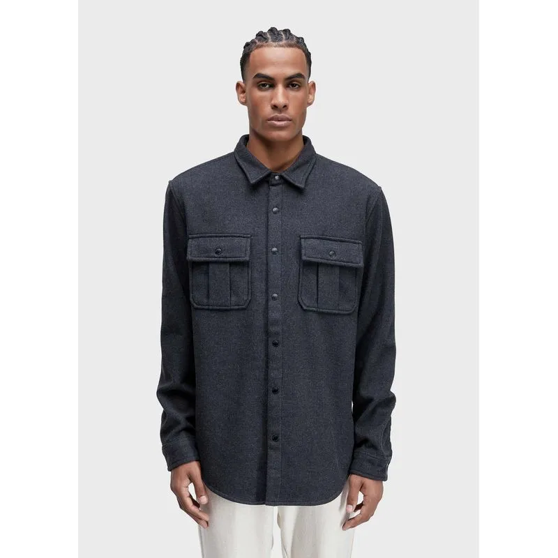 Overshirt mescla Overshirt masculina mescla - preto - M
