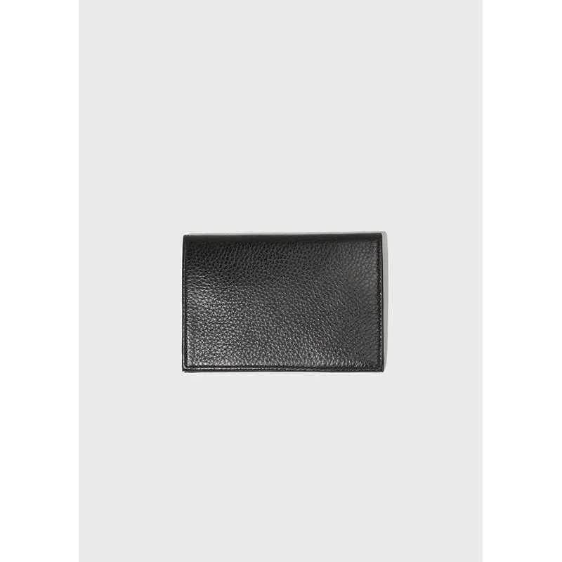 Carteira bifold couro - preto - UN