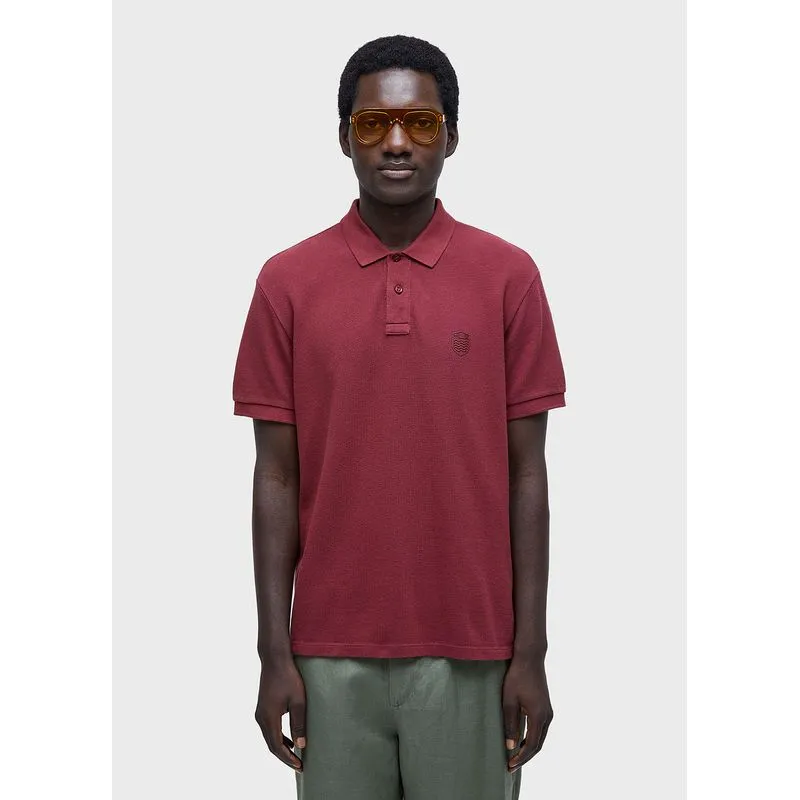Polo brasão embossed color Polo masc brasao embossed color mc - vinho - P