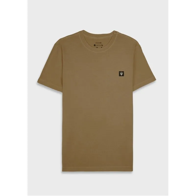 T-shirt stone tridente classico - marrom - GG