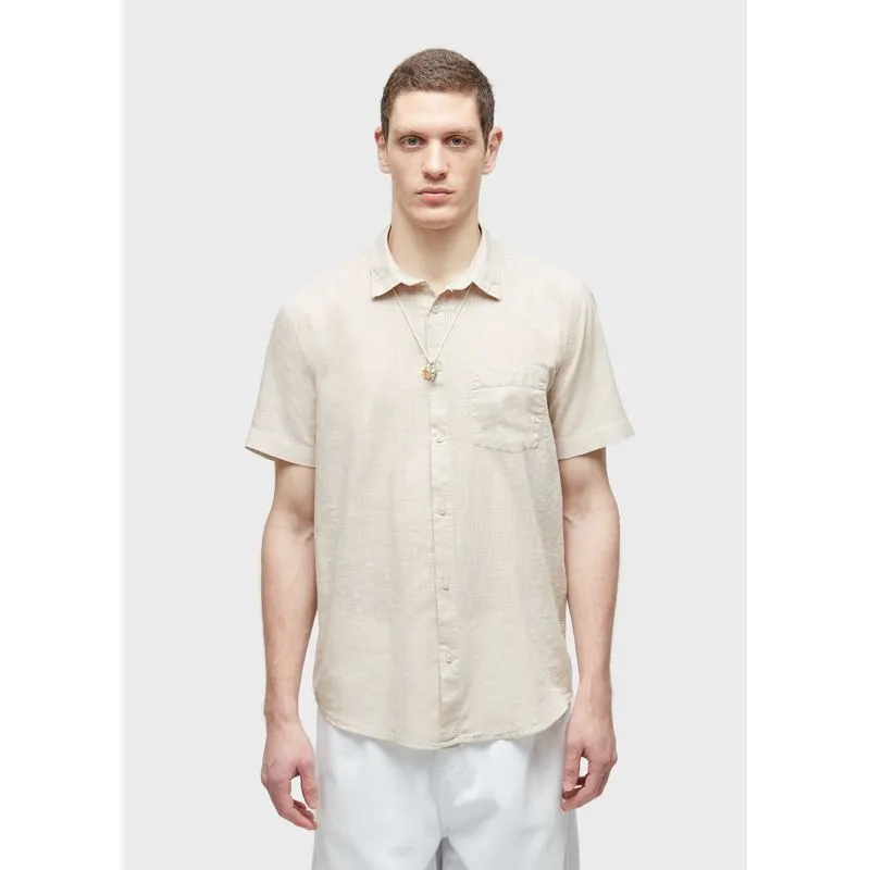 Camisa texture color mc - areia - G