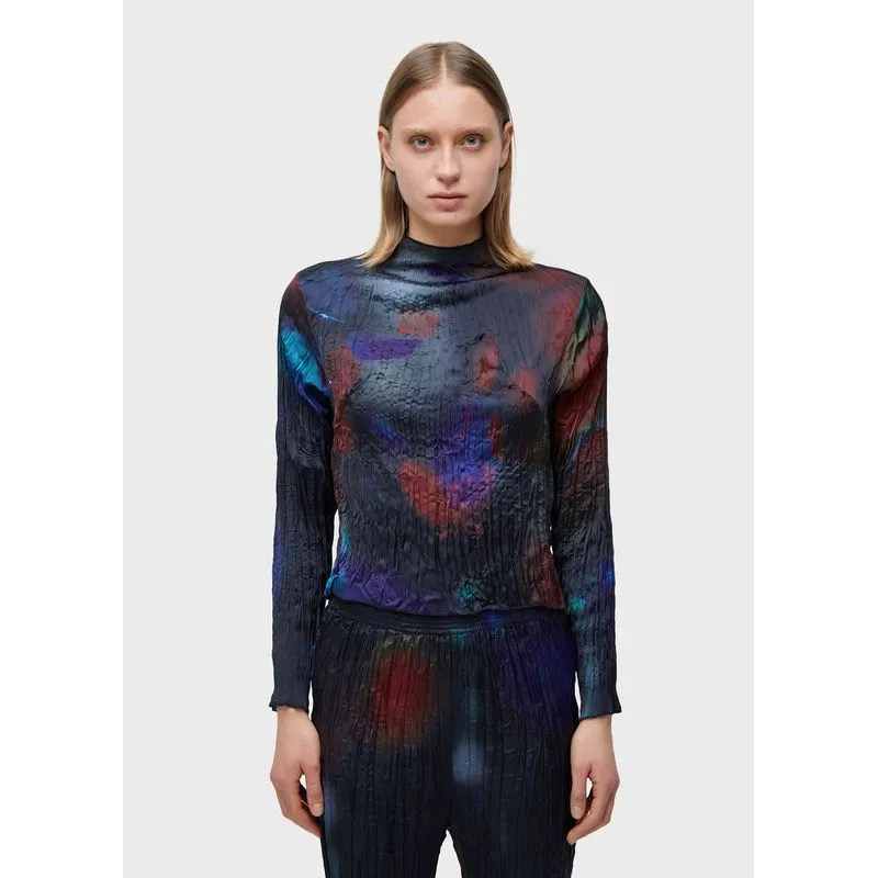 Blusa wrinkled satin rose blur double Blusa ml wrinkled satin rose blur double - preto - P