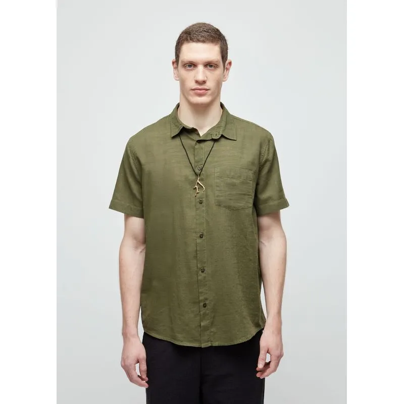 Camisa texture color mc - verde forest - P