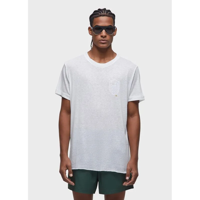 T-shirt light brasão linen white edition T-shirt light linen brasao mc - branco - P