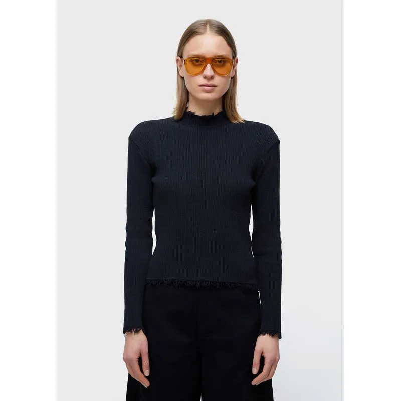 Blusa tricot frayed Blusa ml tricot frayed - preto - P