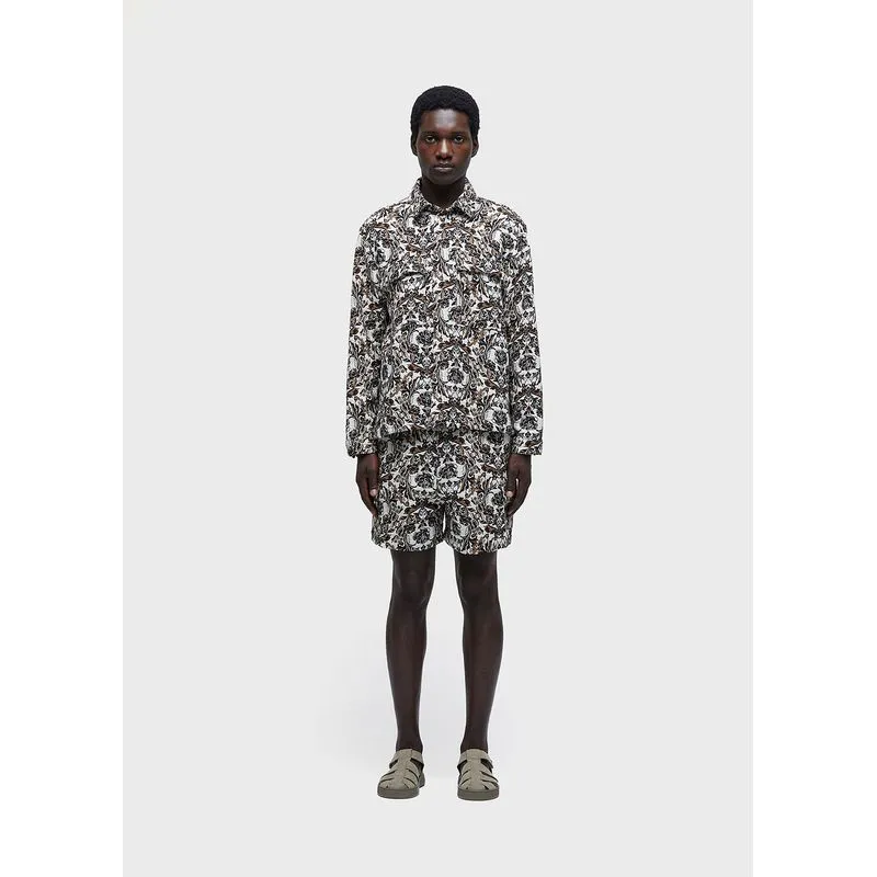 Bermuda jacquard rose - preto e branco - 40