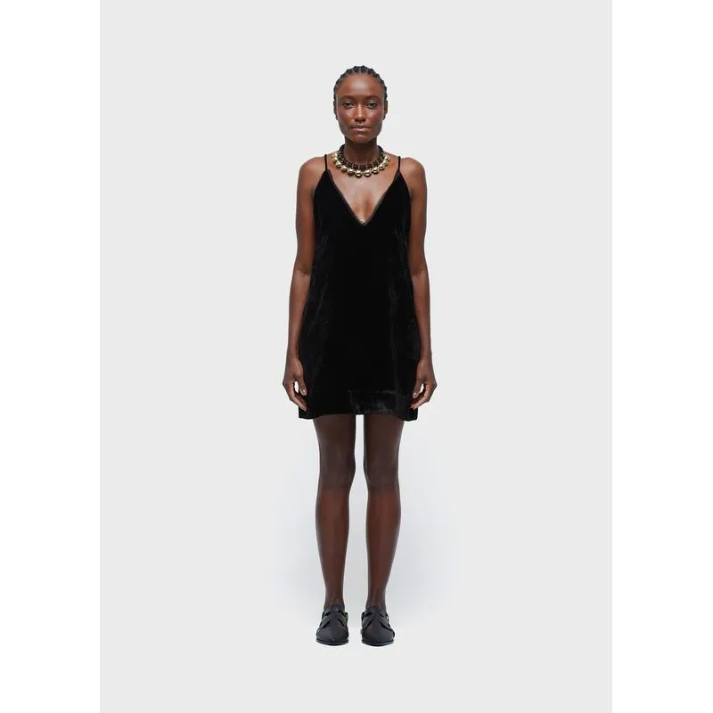 Vestido alças curto velvet Vestido alcas curto velvet - preto - PP