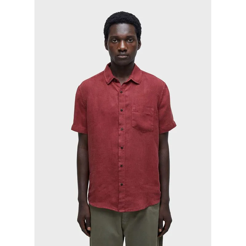 Camisa classic linen mc - vinho - PP