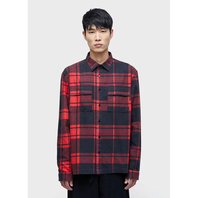 Camisa classic plaid Camisa masc classic plaid ml - preto - P