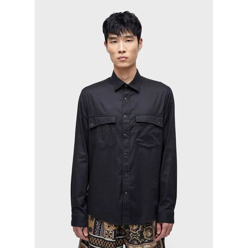 Camisa bordado tacha ml - preto - GG