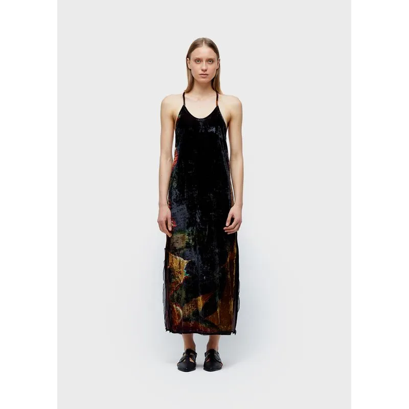 Vestido alças velvet glitch rose Vestido alcas velvet glitch rose - preto - M