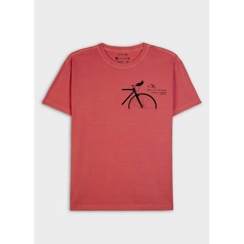 T-shirt stone bike single mc - vermelho - G