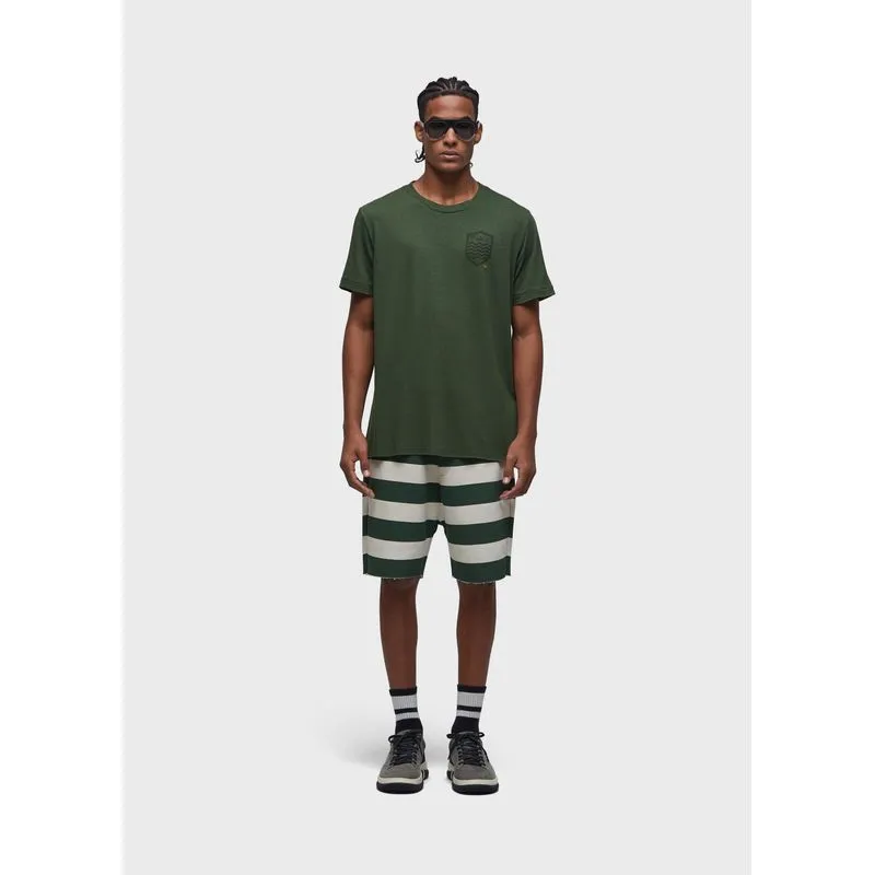 T-shirt light brasão linen white edition T-shirt light linen brasao mc - verde - PP