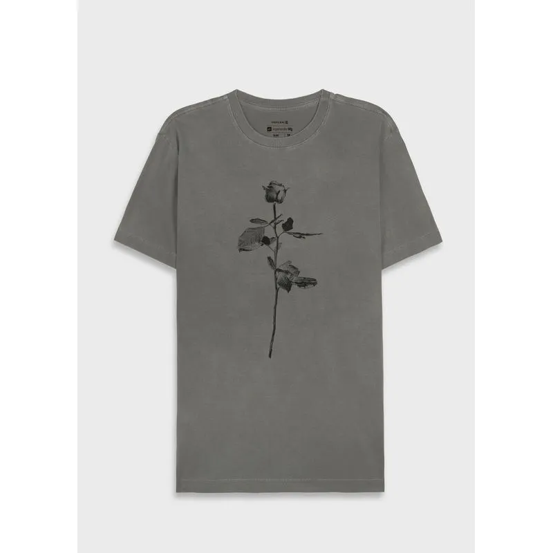 T-shirt stone rose mc - verde - M