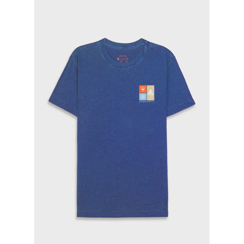 T-shirt stone snow icons mc - azul - GG