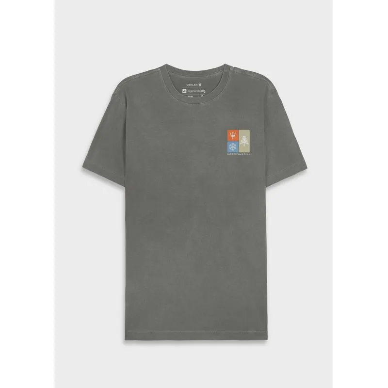 T-shirt stone snow icons mc - verde - G