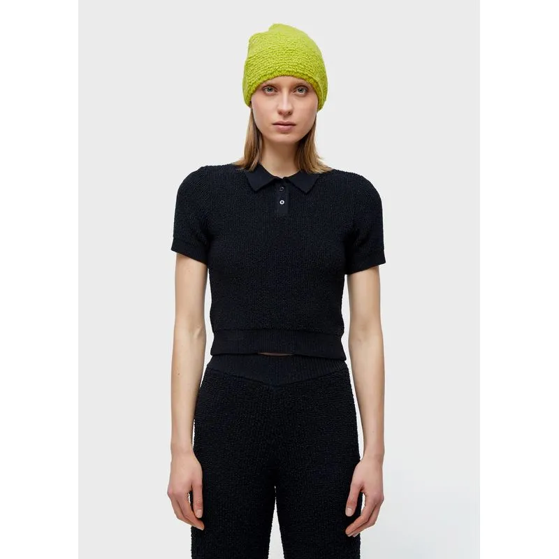 Camisa polo tricot bouclet fit - preto - G