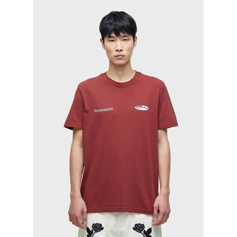 T-shirt double face snowboarders mc - vinho - GG