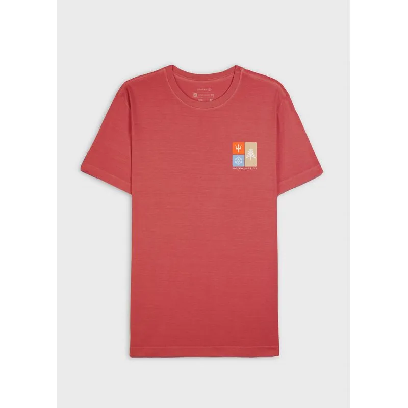 T-shirt stone snow icons mc - vermelho - P