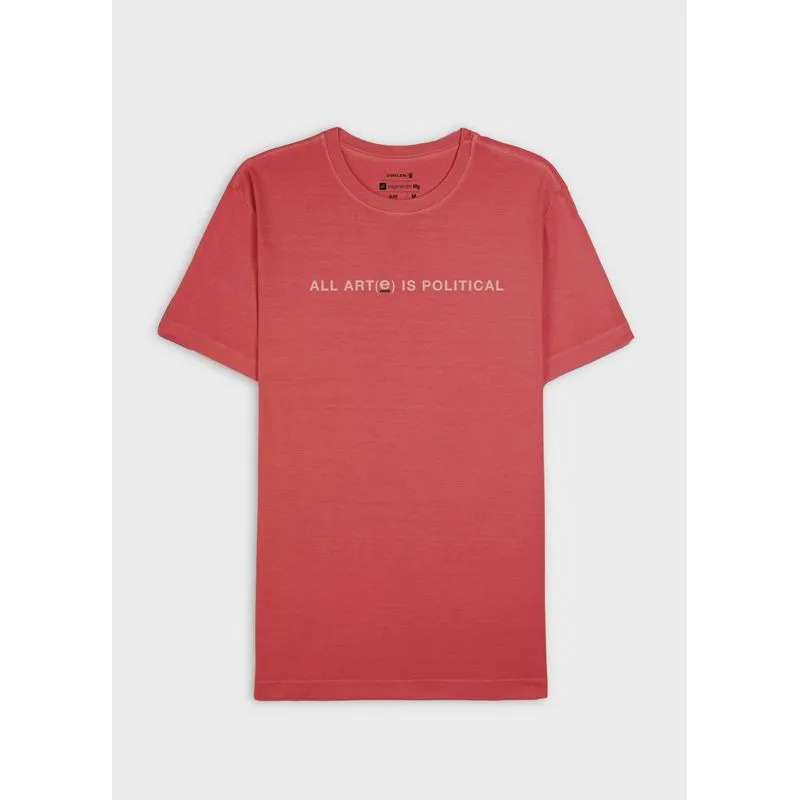 T-shirt stone toda arte é política mc - vermelho - P