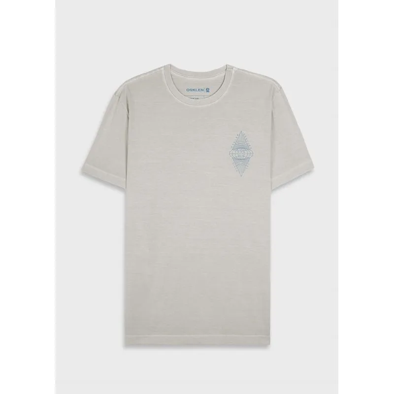 T-shirt stone shape room outline mc - branco - G