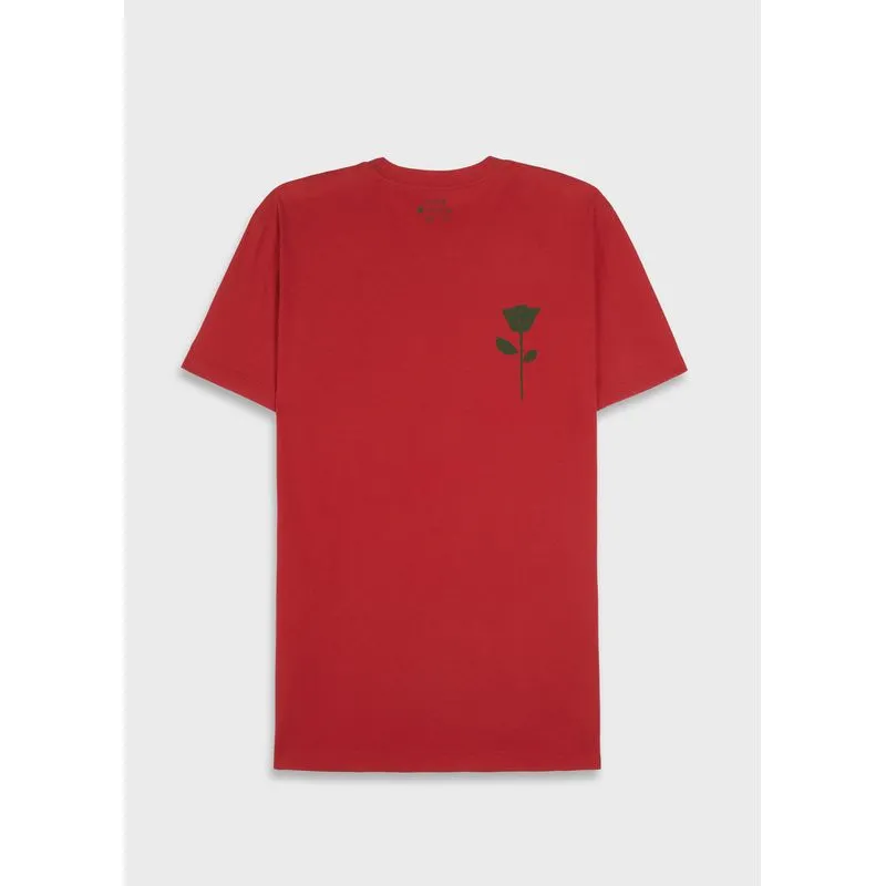 T-shirt vintage rose stc mc - vermelho - GG