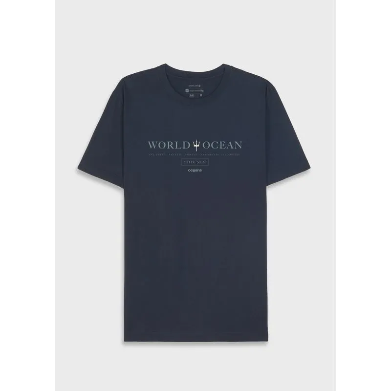 T-shirt vintage world ocean mc - azul marinho - G