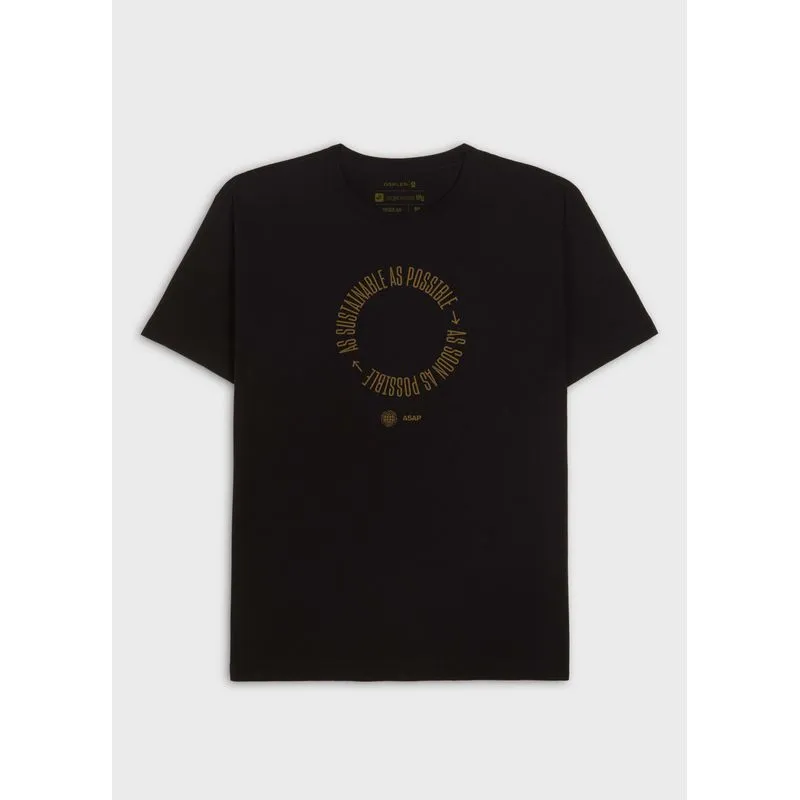 T-shirt vintage asap circle yellow mc - preto - G