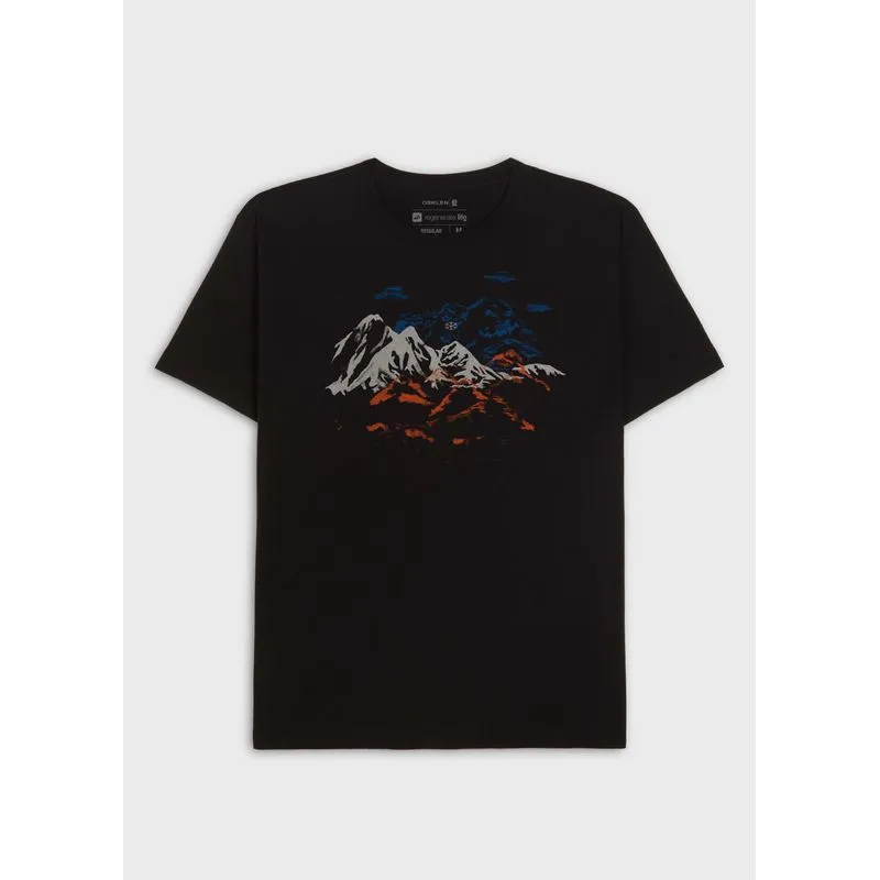 T-shirt vintage winter landscape mc - preto - P