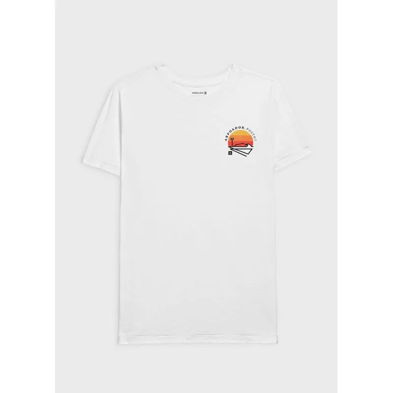 T-shirt rough posto 7 mc - branco - P