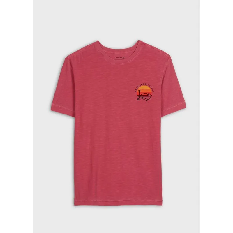 T-shirt rough posto 7 mc - vermelho - G