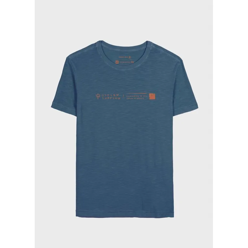 T-shirt rough osksurf handmade mc - azul - M