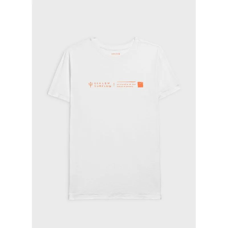 T-shirt rough osksurf handmade mc - branco - M