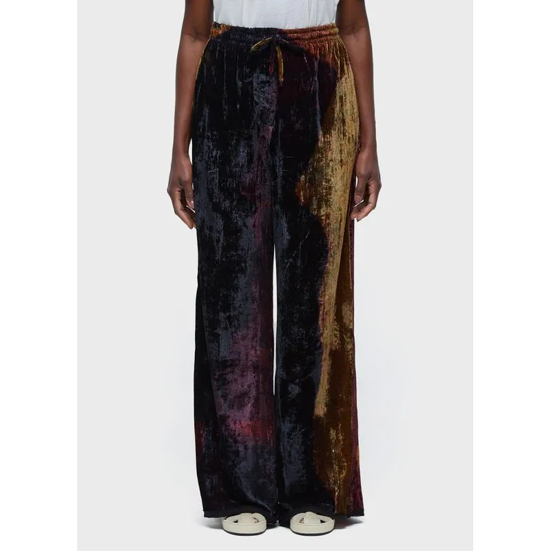 Calça reta velvet glitch rose Calca reta velvet glitch rose - preto - G
