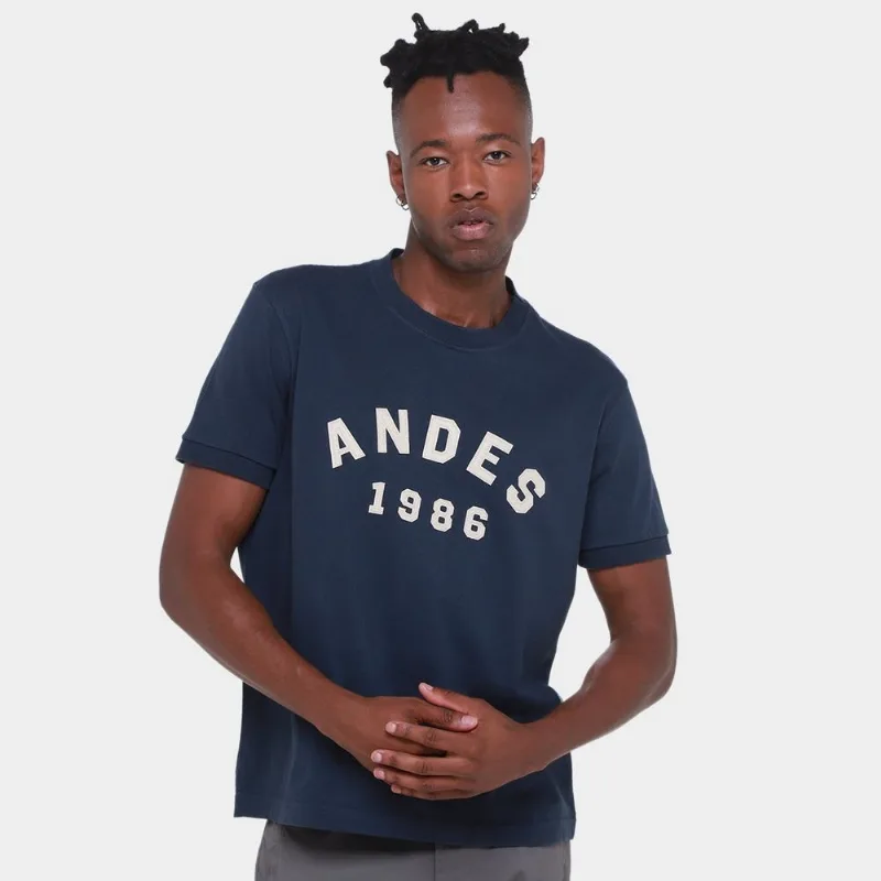 Camiseta Osklen Andes College Embroidered Masculina - Masculino - Azul