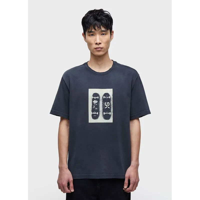 T-shirt diferenciada malhao sk8 mc - preto - GG