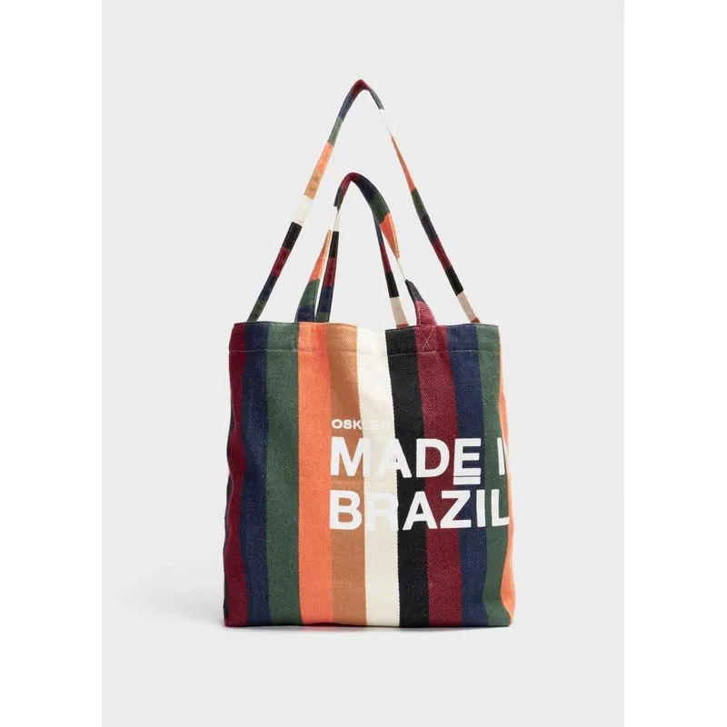Bolsa tote stripes made in brazil - verde - UN