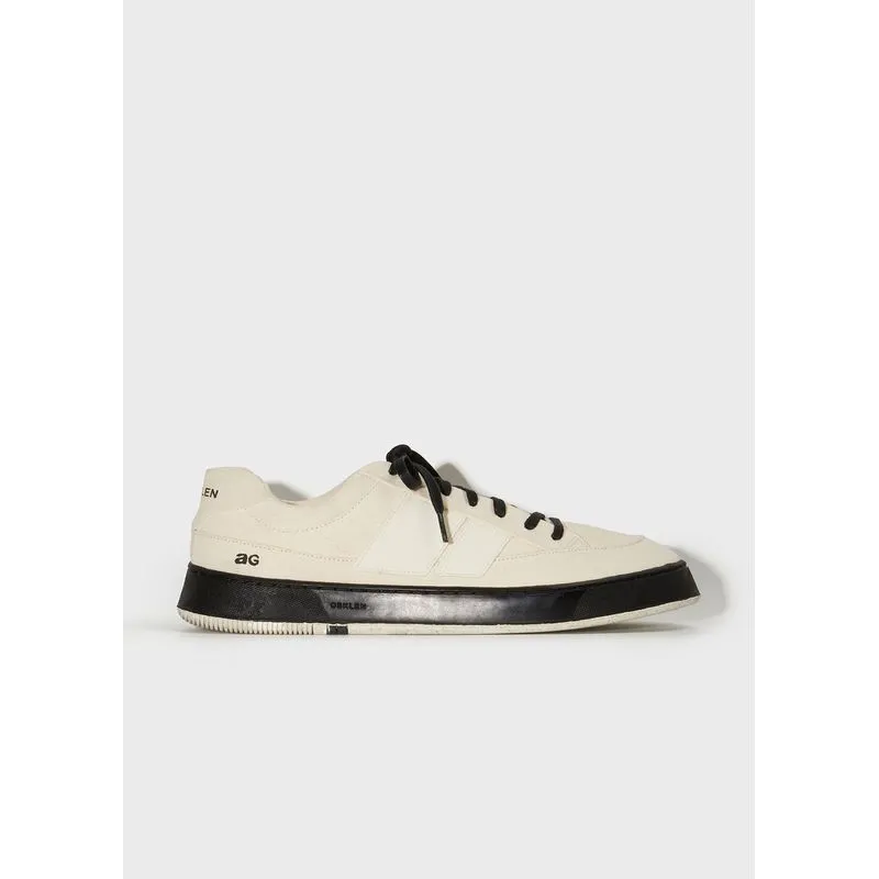 Canvas ag sneaker black sole m - natural - 41