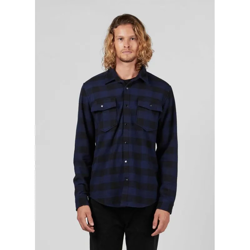 Overshirt xadrez Overshirt masculina xadrez - azul marinho - M