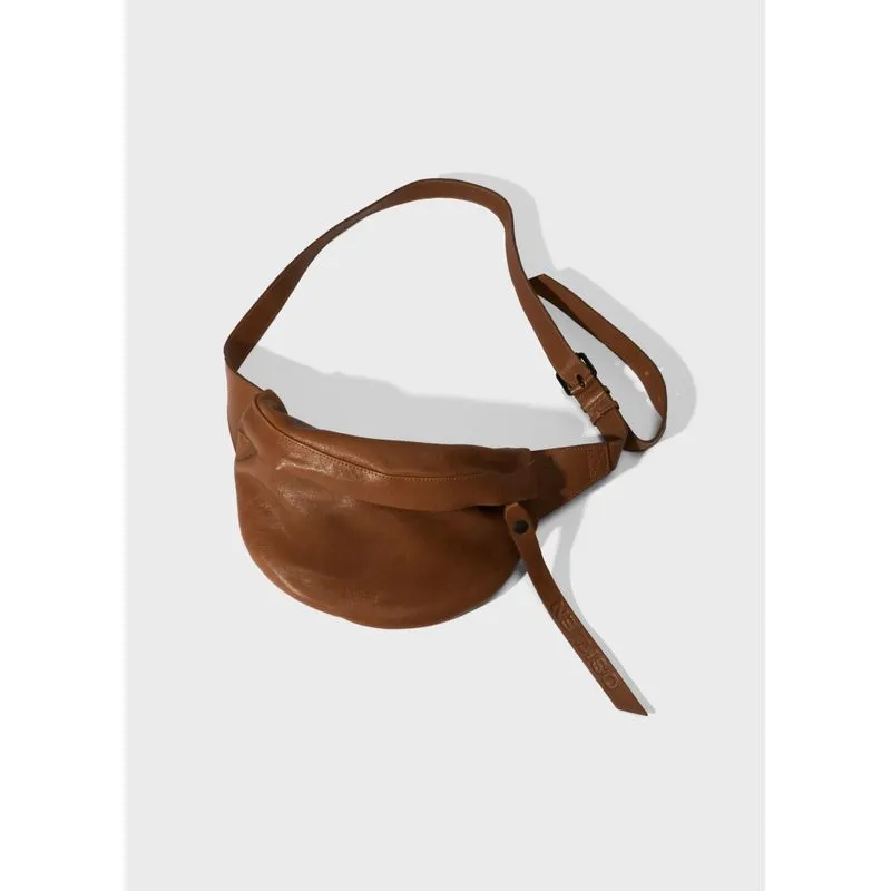 Pochete leather e-basics Pochete leather e basics - marrom - UN