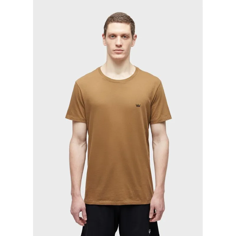 T-shirt soft used gold crown mc - marrom - GG