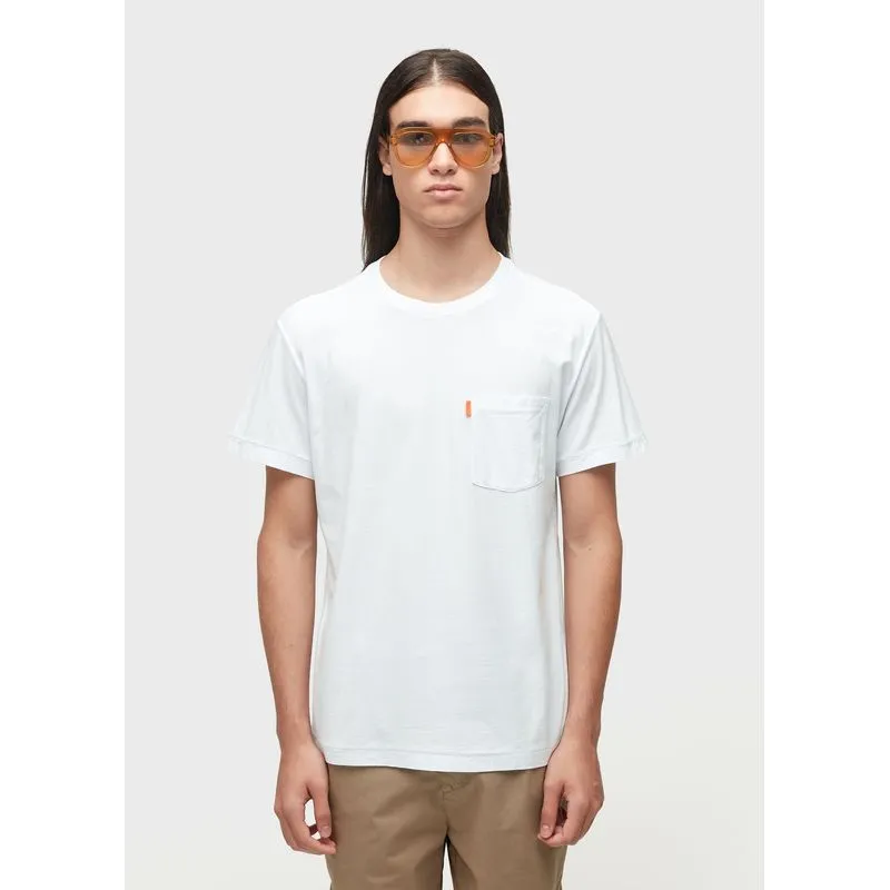 T-shirt washed pocket spot - branco - GG