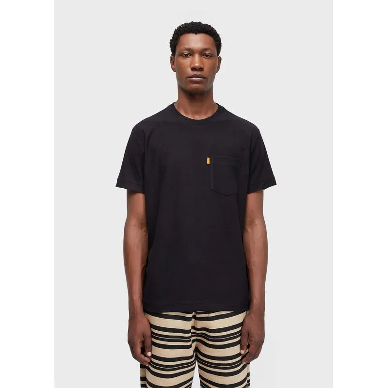 T-shirt washed pocket spot - preto - M