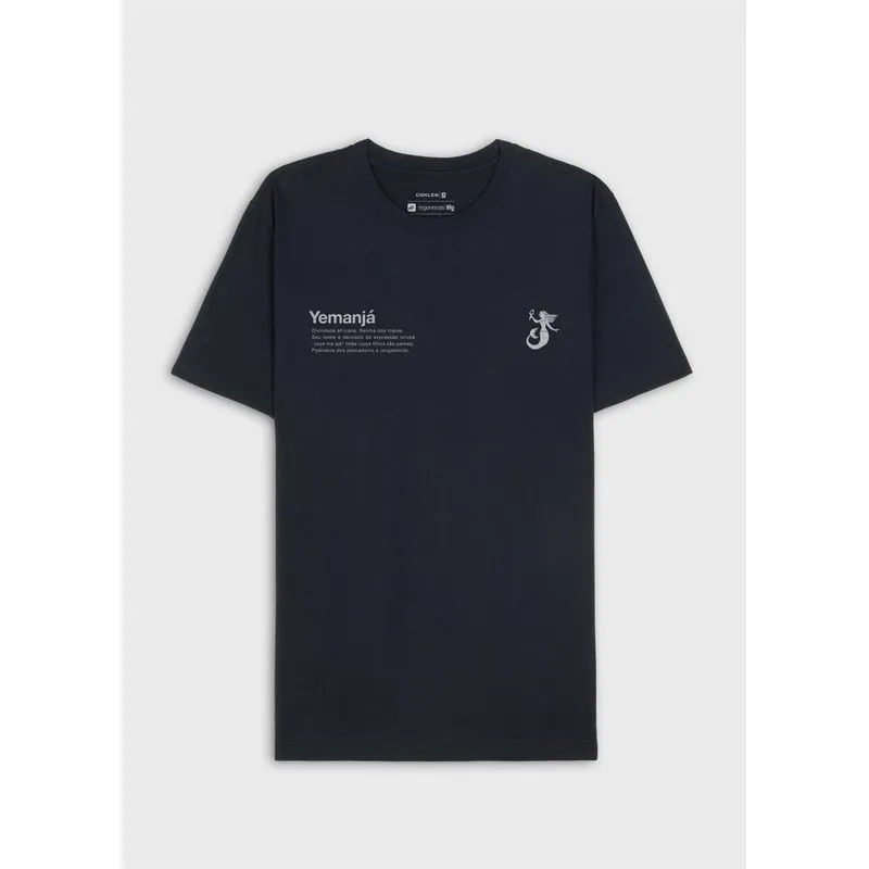 T-shirt slim vintage yemanjá mc - azul marinho - P