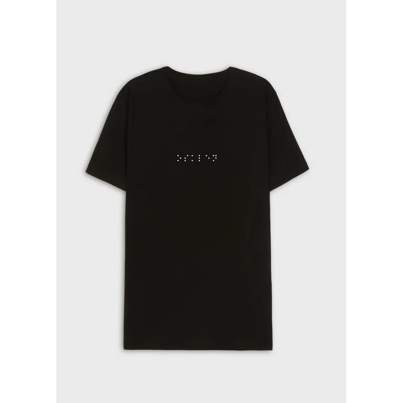 T-shirt vintage braille - preto - GG