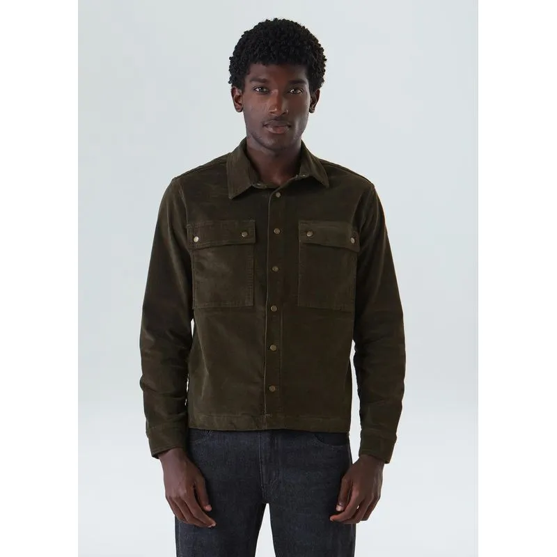 Overshirt corduroy boxed thin ml - verde forest - P