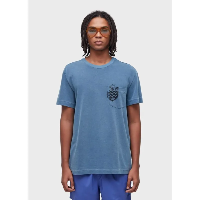 T-shirt bolso brasão T-shirt bolso brasao mc - azul - GG
