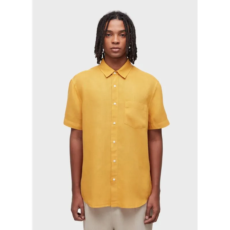 Camisa classic linen mc - laranja - PP