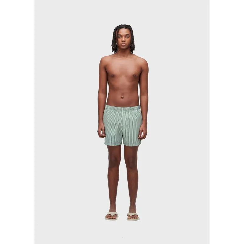 Beach short litoral stripes - verde - M